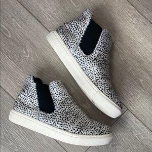 Black and White Womens high top Shoes